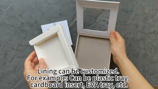 Magnet Flip Rigid Paper Box With Window And Card Paper Box