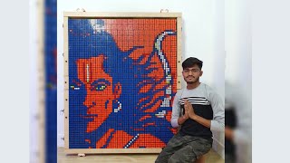 Jai Shree Ram | Ram Navami Special Rubiks cube Mosaic Art | #shorts