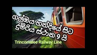 ගල්ඔය හන්දියේ සිට දුම්රිය ස්ථාන 9යි🤔🤔| Trincomalee Railway Line #trainrides #travel #trainjourney