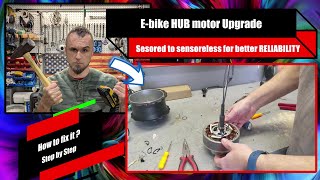 All the reasons, HOW to UPGRADE E-Bike HUB MOTOR from HALL SENSOR to SENSORLESS! Bafang Himiway