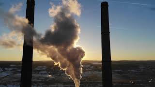 Sunset and industrial smoke with Mavic AIR - 4K movie