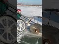 Effective process for cutting ice accumulation on ponds