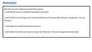 What DoD instruction implements the DoD CUI program?