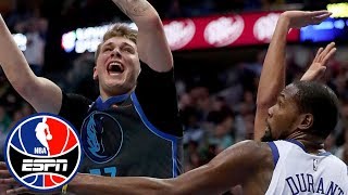 Luka Doncic outshines Kevin Durant and Warriors in Mavericks’ win | NBA Highlights