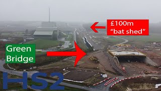 HS2 Construction - Calvert Green Bridge & the Bat Shed