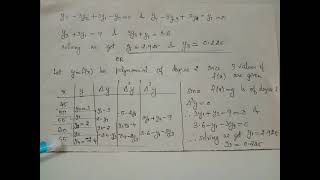 find the missing values :problem 1/forward difference table