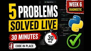 Stanford Code in Place Week 6 Diagnostic | Solving All 5 Data Problems Live