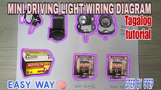 Paano mag wiring ng mini driving light sa motor