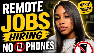 NO PHONE Remote Jobs Hiring NOW 2026 | Work From Home Jobs Hiring Immediately