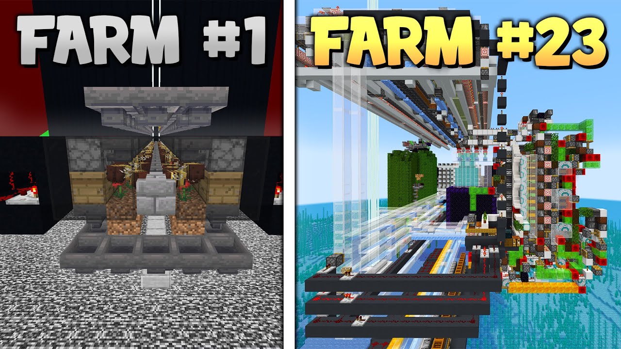 I Built Every Automatic Farm In Minecraft Youtube