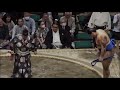 狼雅の勝利に喜びが隠せない二子山親方 sumo japan 相撲 大相撲