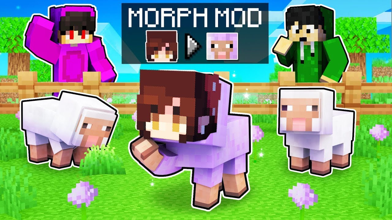 Using MORPH MOD To Cheat In Minecraft Hide And Seek! | OMOCITY | 😍 ...