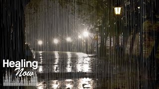 Heavy Rain Sounds Bring Comfort and Relaxation. White Noise Helps You Overcome Insomnia, Deep Sleep