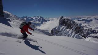 Engelberg, Switzerland. Freeride Skiing.