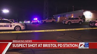 Suspect shot outside Bristol Police Department