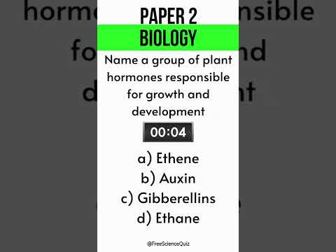 GCSE Biology Paper 2 – Quick Question 114 [Plant Hormones] #Shorts