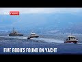 Superyacht sinks: Five bodies found inside sunken yacht off Sicily