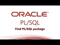 How to find PL/SQL package in Oracle Database