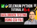 Selenium Python Tutorial #64 - Data Driven Testing using CSV File