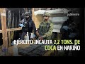 Ejército colombiano incauta 2,2 tons. de coca y destruye laboratorio en Nariño