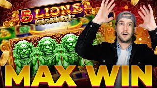 OUR FIRST MAX WIN ON 5 LIONS MEGAWAYS (INSANE WIN) 🦁💸