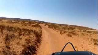 Desert run leaving Hidden Canyon, Moab, Utah