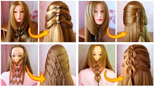 Hair Hack: 4 Quick \u0026 Easy reverse hairstyles 🔹 Coiffures rapide et facile à faire soi même