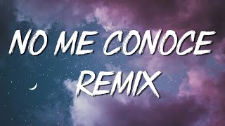 No Me Conoce REMIX - Jhay Cortez, J. Balvin, Bad Bunny (Letra/Lyrics)