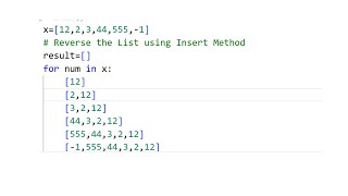 Python Coding Interview Question. Reverse the LIST.