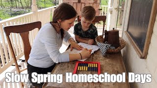 Slow Spring Homeschool Days | Large Family Homeschooling