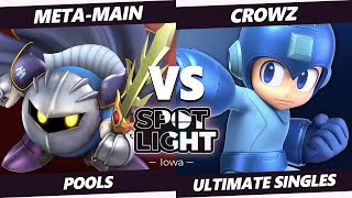 Spotlight: Iowa - Meta-Main (Meta Knight) Vs. CrowZ (Mega Man) SSBU Ultimate Tournament