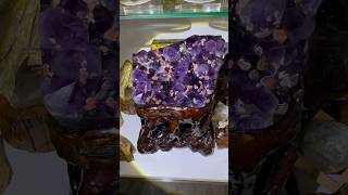 Crystal 紫水晶簇 紫水晶共生紅碧璽擺件 Rubellite with Amethyst 極稀有超厚紫晶鎮瑪瑙邊 水晶標本 水晶擺件 礦物標本 奇摩拍賣➡️阿賽斯特萊 幸運店\u0026阿賽斯特萊 光工店