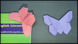 Nursery Craft Ideas - How to make Paper Butterfly/Origami BUTTERFLY Bookmark/Easy Butterfly Tutorial