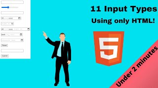 11 Input types in HTML