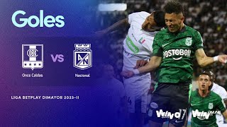 Once Caldas vs. Nacional (goles) | Liga BetPlay Dimayor 2023-2 | Fecha 1