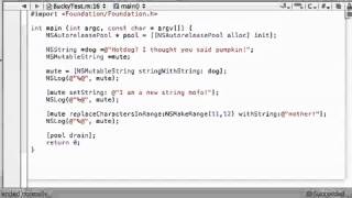 Objective C Programming Tutorial - 56 - Finishing Mutable Strings