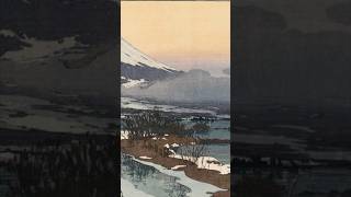 Fuji from Kawaguchi Lake by Yoshida Hiroshi  #arthistory #woodblock #japan #painting #fuji