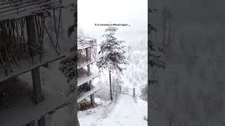 MANALI RIGHT NOW ☃️| SNOWFALL IN MANALI | MANALI LIVE | PLACES TO VISIT IN MANALI | #shorts #manali