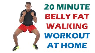 20 Minute Belly Fat Walking Workout at Home/ Walk 2500 Steps 🔥 Burn 180 Calories 🔥