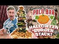 UNDEFEATED BRITAIN’S TALLEST BURGER STACK FOOD CHALLENGE | HALLOWEEN SPECIAL @Polobar 24 hours