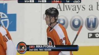 Mika Pyorala scores vs Capitals 12-5-09