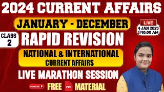 2024 Current Affairs Rapid Revision Class -2 January To December Current Affairs 2024 Last 1 Year CA