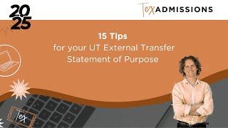 15 Tips for your UT External Transfer Statement of Purpose