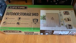 Unpac and install Lifetime storage shed