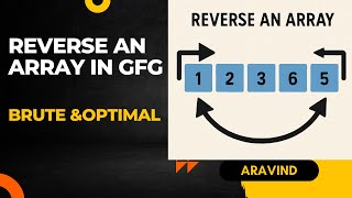 Reverse an array java | reverse of array telugu | DSA java | reverse an array gfg