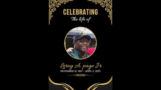 LeRoy A Page, Jr. Funeral Service
