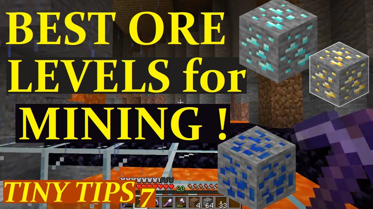 BEST LEVELS For MINING ORE ! - (Tiny Tips 7) Minecraft Guide - YouTube