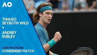 Thiago Seyboth Wild v Andrey Rublev Condensed Match | Australian Open 2024 First Round