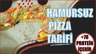 HAMURSUZ PİZZA TARİFİ | +70grm PROTEİN İÇERİR pizza tarifi