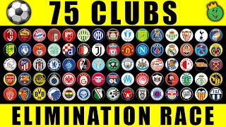 75 Clubs Elimination Marble Race 2 in Algodoo \\ Marble Race King